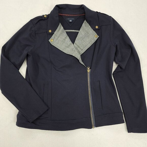 Tommy Hilfiger Blazer Navy Nautical Jacket Long Sleeve Large - Picture 1 of 7